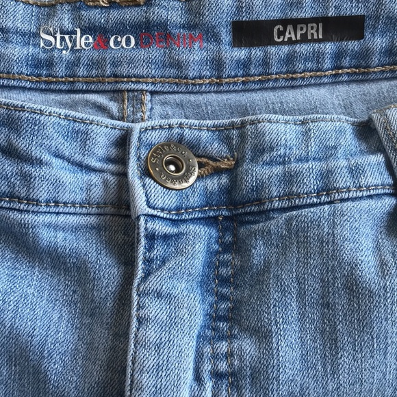 Style & Co. blue denim capris, size 12 - Picture 8 of 10
